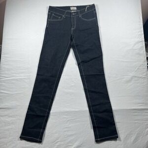 F & F  FABRIC AND FABRIC INC. JEANS DARK WASH EMBROIDERED  BACK POCKETS SIZE 28W